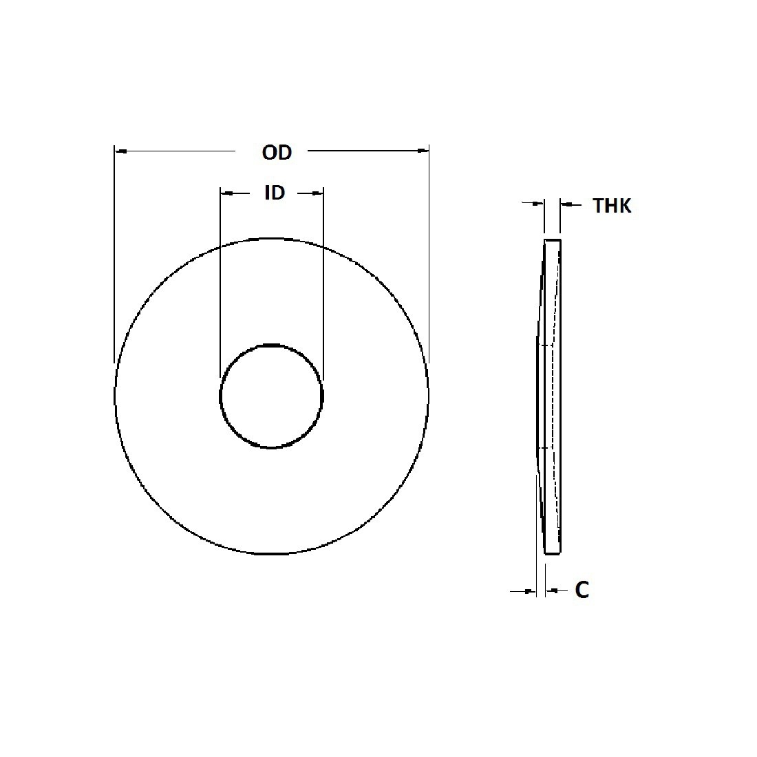 Belleville Washer - 0.078 ID, 0.156 OD, 0.008 Thick, Stainless - 300 Series