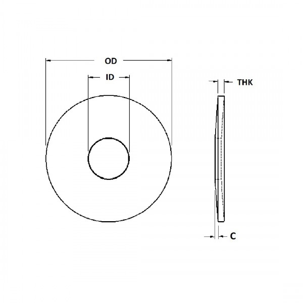 Belleville Washer - 0.078 ID, 0.156 OD, 0.008 Thick, Stainless - 300 Series