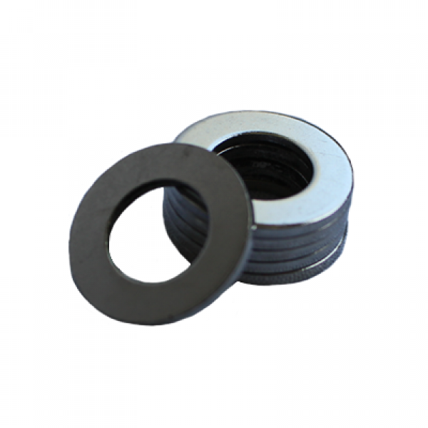 Flat Washer - 1.075 ID, 1.796 OD, 0.135 Thick, Low Carbon Steel - Soft, Zinc & Clear