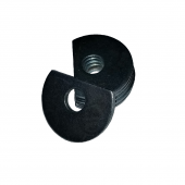 Clipped OD Washer - 0.531 ID, 1.500 OD, 0.134 Thick, Spring Steel - Soft, Zinc & Yellow