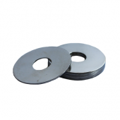 Fender Washer - 0.218 ID, 1.000 OD, 0.042 Thick, Low Carbon Steel - Soft, Zinc & Clear