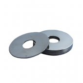 Fender Washer - 0.405 ID, 1.500 OD, 0.065 Thick, Low Carbon Steel - Soft, Zinc & Clear