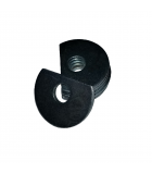 Clipped OD Washer - 0.515 ID, 1.250 OD, 0.125 Thick, Low Carbon Steel - Soft, Zinc & Clear